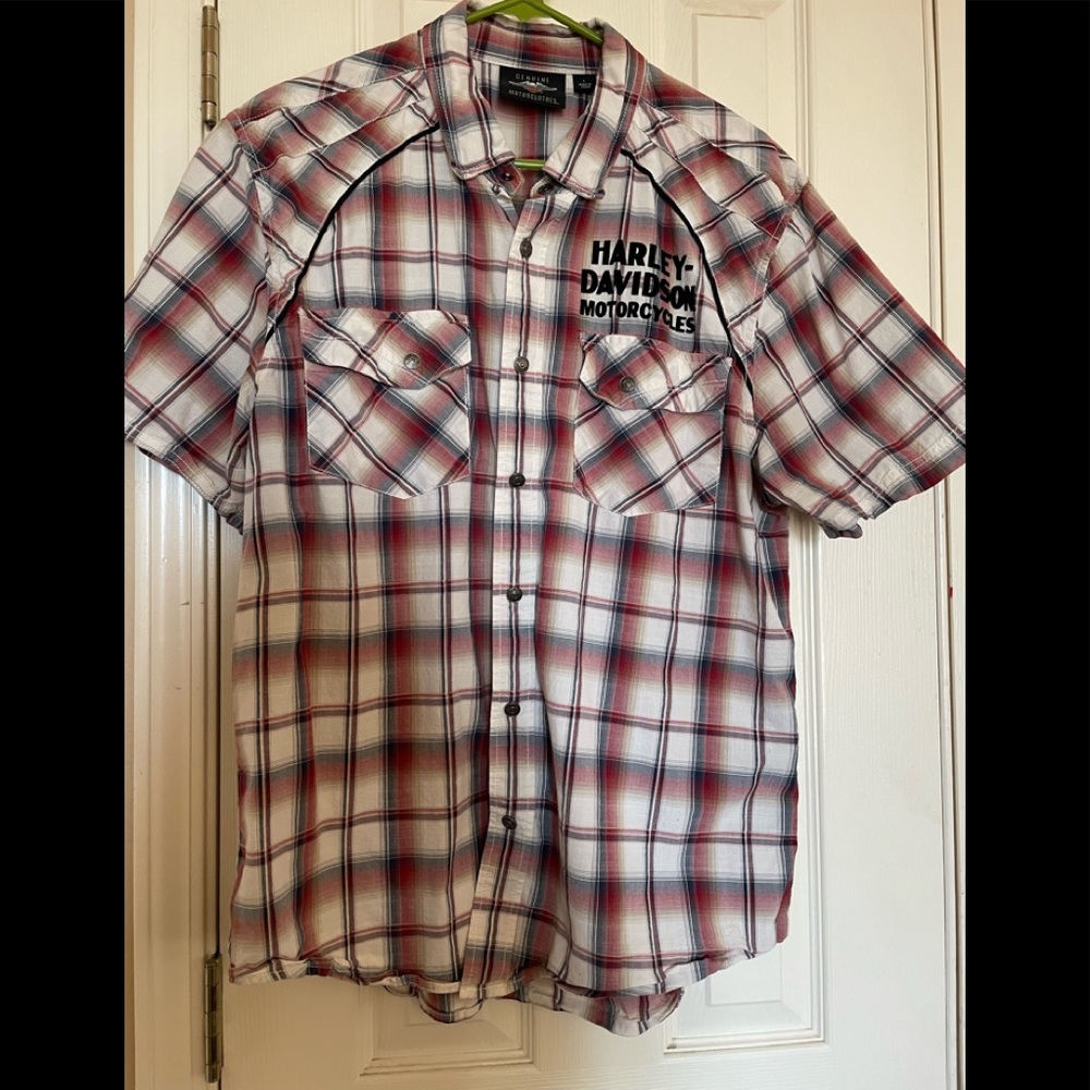 Harley-davidson Plaid Button-down Shirt
